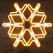 Фигура Снежинка из гибкого неона с эффектом тающих сосулек, 60х60 см, цвет свечения теплый белый/белый NEON-NIGHT NEON-NIGHT 501-226 фото