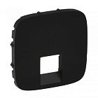 755418 Valena ALLURE. Лицевая панель для одиночных телефонных/информационных розеток. Антрацит Legrand