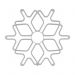 Фигура Снежинка из гибкого неона, 60х60 см, цвет свечения белый NEON-NIGHT NEON-NIGHT 501-325 фото