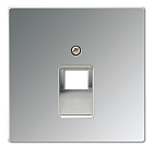 GCR2969-1UA LS 990 Блестящий хром Накладка 1-ой наклонной ТЛФ/комп розетки Jung LS серия