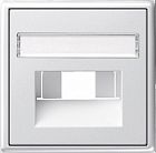 028403 Накладка 50*50 мм для розеток UAE/IAE с полем для надписи белый глянец Gira