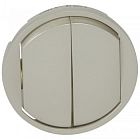 068302 Celiane Лицевая панель выключателя двойного, титан Legrand