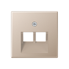 A569-2PLUACH АS 500 Шампань Накладка 2-ой наклонной ТЛФ/комп розетки Jung AS серия