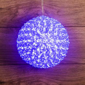 Шар светодиодный 230V, диаметр 20 см, 200 светодиодов, цвет синий NEON-NIGHT 501-607 фото