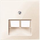 MTN296144 Центр. плата для мех-мов RJ45х2, бежевый Merten