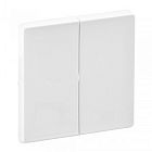 755020 Valena LIFE. Лицевая панель для двухклавишного выключателя. Белая Legrand