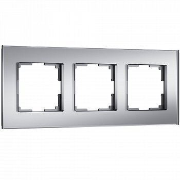 Рамка на 3 поста Senso (серебряный, стекло soft-touch) Werkel W0033106 a064570 фото