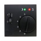 16721606 Центральная панель с регулирующей кнопкой, клавишей и линзами цвет: антрацит, матовый B.1/B.3/B.7 Glas Berker