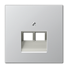 AL2969-2UA LS 990 Алюминий Накладка 2-ой наклонной ТЛФ/комп розетки Jung LS серия