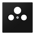 LS990SATSWM LS 990 Черная матовая Накладка TV-SAT-FM розетки Jung LS серия