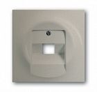 1753-0-8998 (1803-79), Плата центральная (накладка) для 1-постовой телекоммуникационной розетки 0213, 0216, с полем для надписи, серия impuls, цвет шампань-металлик, ABB