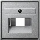 027026 Накладка 50*50 мм для розеток UAE/IAE Алюминий Gira