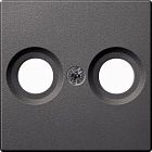 MTN4122-0414 Центр. плата антен розетки 2 отверстия Merten