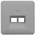 CD569-2UAGR CD 500/CD plus Серый Накладка 2-ой наклонной ТЛФ/комп розетки Jung