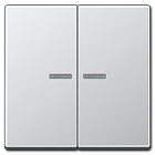 A595KO5AL А 500 Алюминий Клавиша 2-я с подсветкой Jung A серия