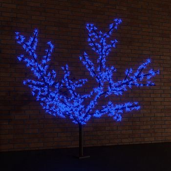 Светодиодное дерево Сакура, высота 1,5м, диаметр кроны 1,8м, синие светодиоды, IP 65, понижающий трансформатор в комплекте, NEON-NIGHT NEON-NIGHT 531-103 фото