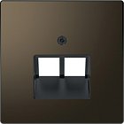 MTN4522-6052 D-life центральная накладка для розетки 2-ной RJ45, мокко Merten