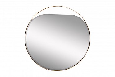 Зеркало круглое в металлич. раме цвет золото d84см Garda Decor KFE1240 фото