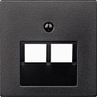 MTN298014 Центр. плата для мех-мов RJ45х2, антрацит Merten