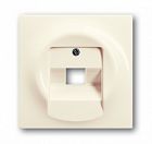 1753-0-0085 (1803-72), Плата центральная (накладка) для 1-постовой телекоммуникационной розетки 0213, 0216, с полем для надписи, серия impuls, цвет слонова кость, ABB