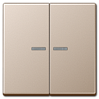 A595KO5CH Двойная клавиша на выключатель, с окошком, Champagner Jung A серия