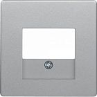 10336084 Центральная панель для розетки TAE, Q.1/Q.3, цвет: алюминиевый, с эффектом бархата Berker