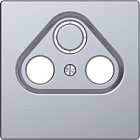 MTN4123-6036 D-life центральная накладка tv розетки, 2/3 отверстий, нерж. сталь Merten