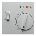 16728989 Центральная панель с регулирующей кнопкой, клавишей и линзами цвет: полярная белизна, с блеском S.1/B.3/B.7 Glas Berker