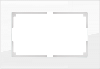W0081101 Рамка для двойной розетки (белый,стекло) Favorit Werkel a051191 a051191 фото