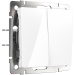 W1122001 Выключатель двухклавишный проходной (белый) Antik Werkel a051126 фото
