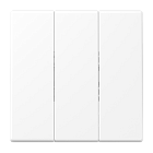 LS993BFWWM A LS Тройная клавиша матовая белая Jung LS серия