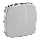 755037 Valena ALLURE. Лицевая панель для выключателя трехклавишного. Алюминий Legrand