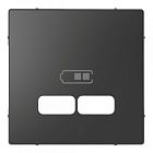 MTN4367-6034 Накладка на розетку USB D-LIFE Антрацит Merten