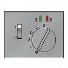 16727104 Центральная панель с регулирующей кнопкой, клавишей и линзами цвет: стальной, лак K.5 Berker