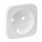 755205 Valena ALLURE. Лицевая панель розетки 2К+З. Белая Legrand
