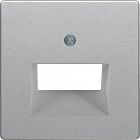 14096084 Центральная панель для розетки UAE, Q.1/Q.3, цвет: алюминиевый, с эффектом бархата Berker