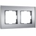 Рамка на 2 поста Senso (серебряный, стекло soft-touch) Werkel W0023106 a064569 фото