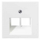 A569-2PLUAWW АS 500 Белая Накладка 2-ой наклонной ТЛФ/комп розетки Jung AS серия