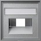 028426 Накладка 50*50 мм для розеток UAE/IAE с полем для надписи Алюминий Gira