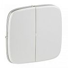 755029 Valena ALLURE. Лицевая панель для двухклавишного выключателя. Жемчуг Legrand