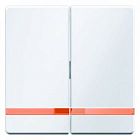 16276089 Клавиши выключателя с оранжевой линзой цвет: полярная белизна, с эффектом бархата, Q.1 Berker