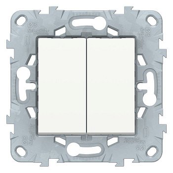 NU521518 Переключатель 2-клав, перекрестный, 2 x сх. 7 10 AX, 250 В, Белый Schneider Electric фото