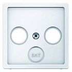 12306086 Центральная панель для антенной розетки 2 и 3 отверстия цвет: полярная белизна матовая Q.1 Berker
