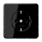 CD1520BFKISW Розетка силовая С З/Ш Jung 6A 250V~ с защитой от детей  Черная CD 500