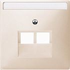 MTN292644 Центр. плата для механизмов RJ45x2, бежевый Merten