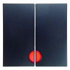 16271606 Клавиши с красной линзой цвет: антрацит, матовый B.1/B.3/B.7 Glas Berker