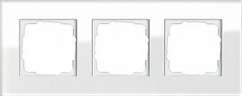 021312 Рамка Esprit Белое стекло 3-постовая Gira фото