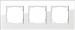021312 Рамка Esprit Белое стекло 3-постовая Gira фото