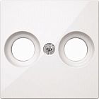 MTN4122-0319 Центр. плата антен розетки 2 отверстия Merten