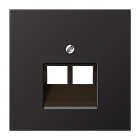 AL2969-2UAD LS 990 Dark Накладка 2-ой наклонной ТЛФ/комп розетки Jung LS серия